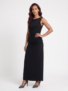 Norma Kamali Black Sleeveless Midi/Maxi Dress